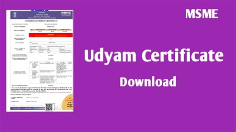 Download the Udyam Registration Certificate. Udyam Registration, introduced by the Government of India, is a crucial initiative to promote and facilitate the growth of Micro, Small, and Medium Enterprises (MSMEs).It involves classifying businesses based on criteria such as plant and machinery or equipment investment, providing them …